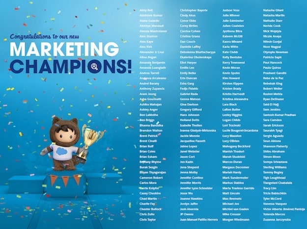 Salesforce Marketing Champions - Class of 2020